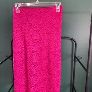 Elegant Pink Lace Skirt